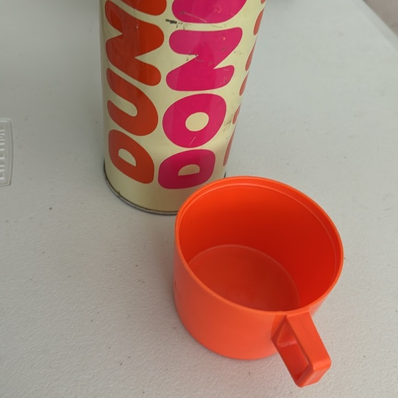 Vintage 80s Dunkin Donuts 13” Metal Thermos - Picture 9 of 12